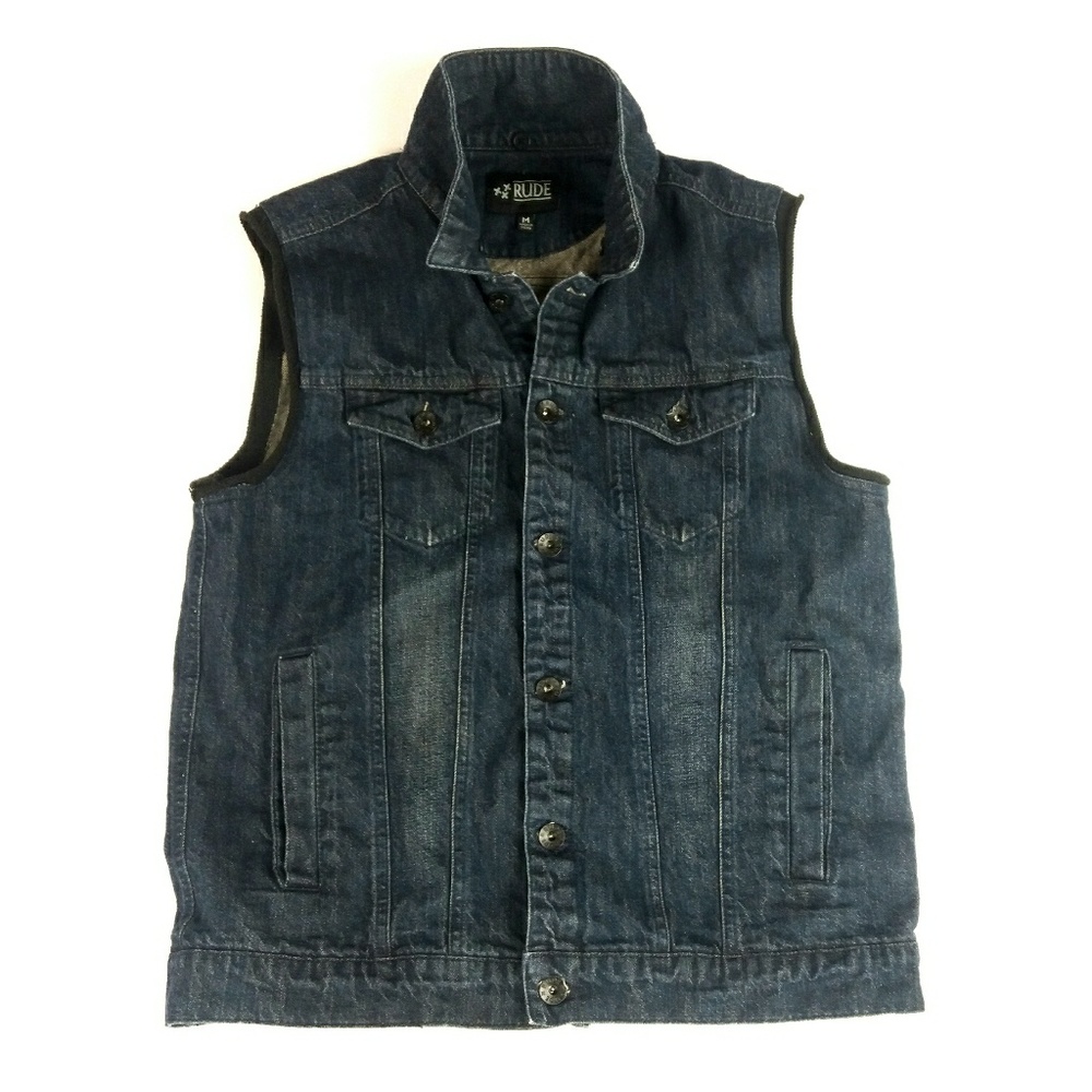 MEN'S XXX Rude Denim Vest Size Medium